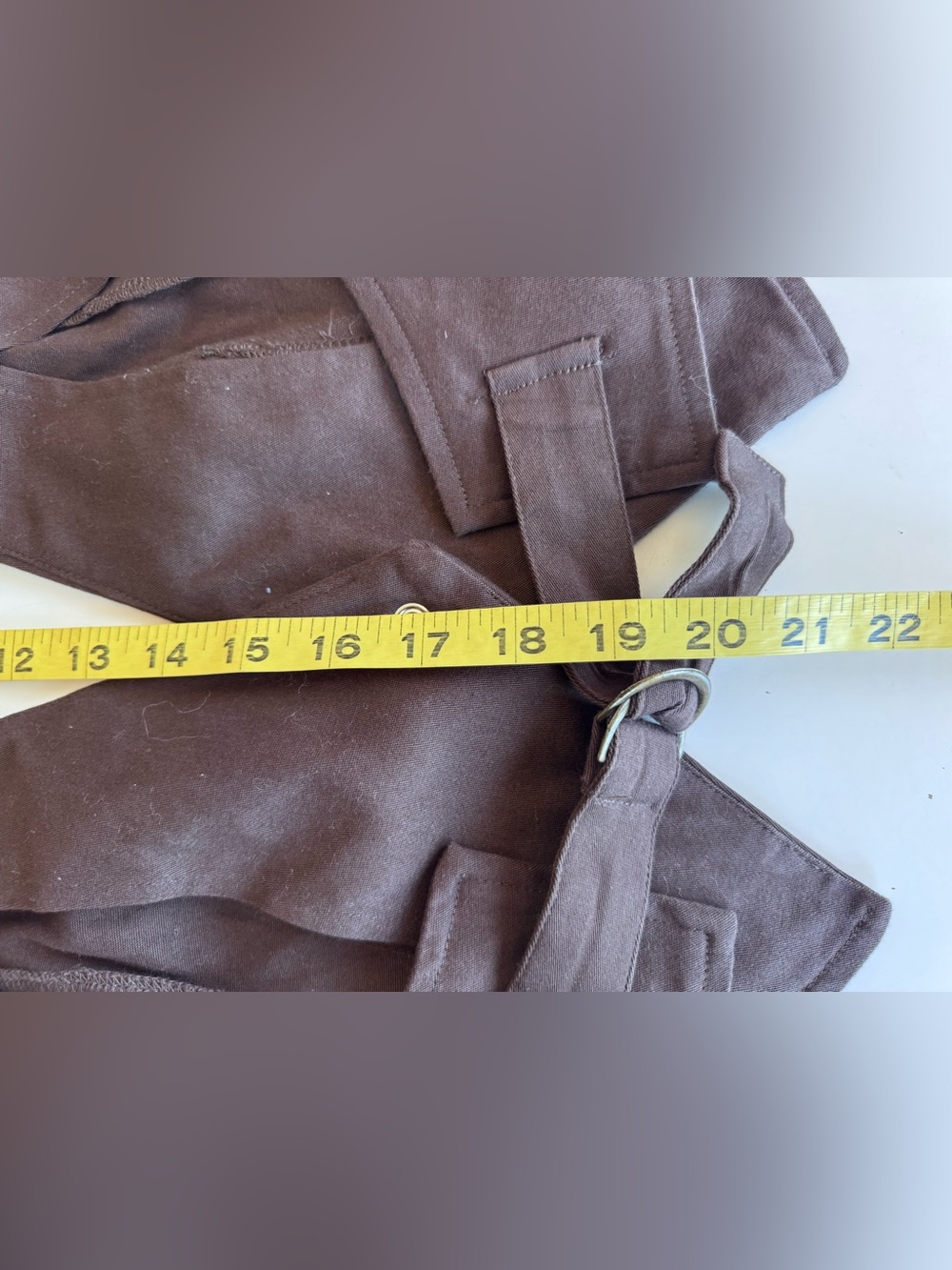 vintage Y2K charlotte russe Brown halter Top neck vest jacket one snap button - Picture 10 of 10